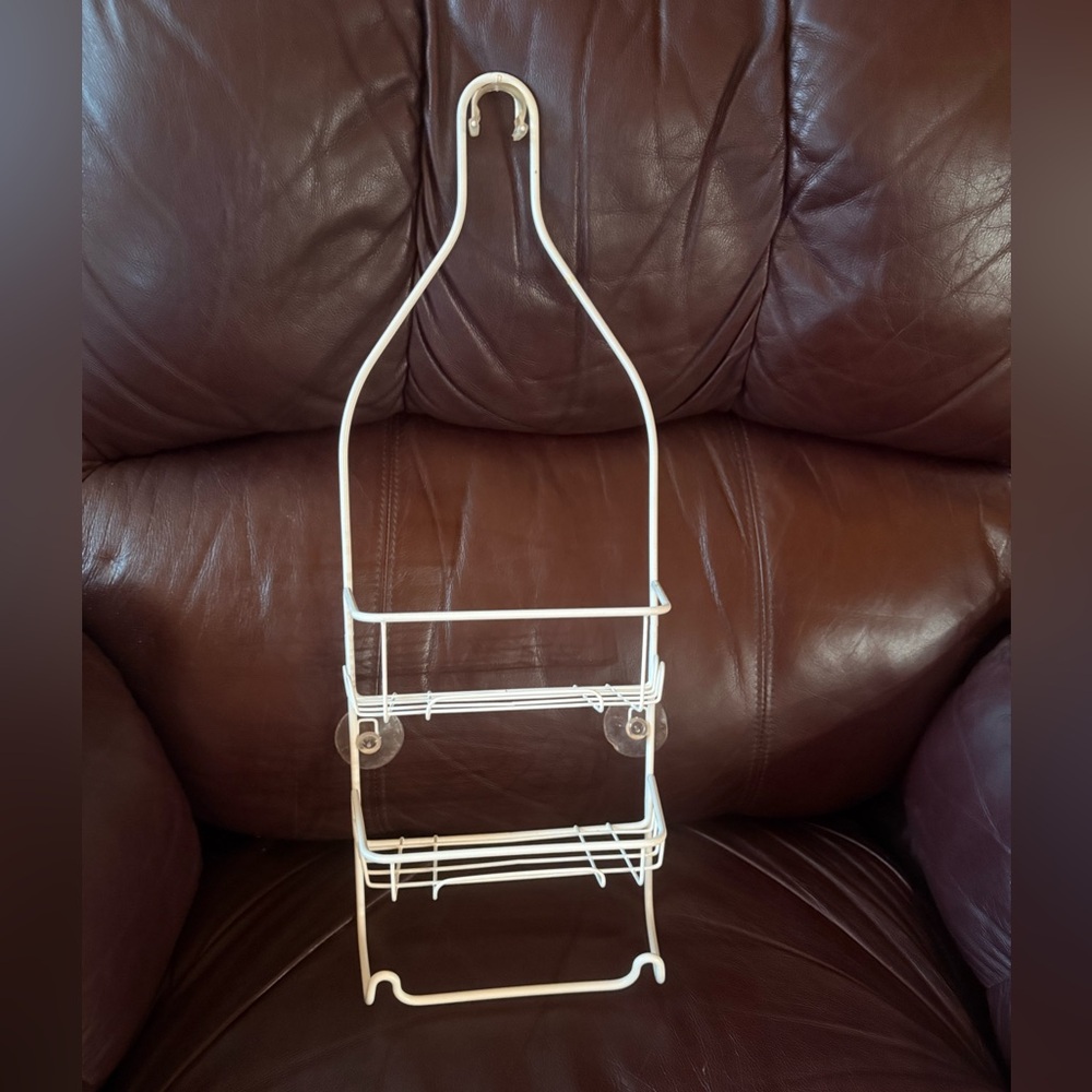 White Metal Shower rack